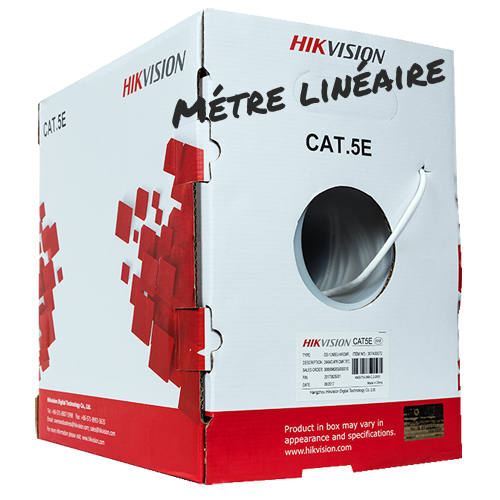 Cable réseau HIKVISION U/UTP CAT 5E, Vendu au Mètre